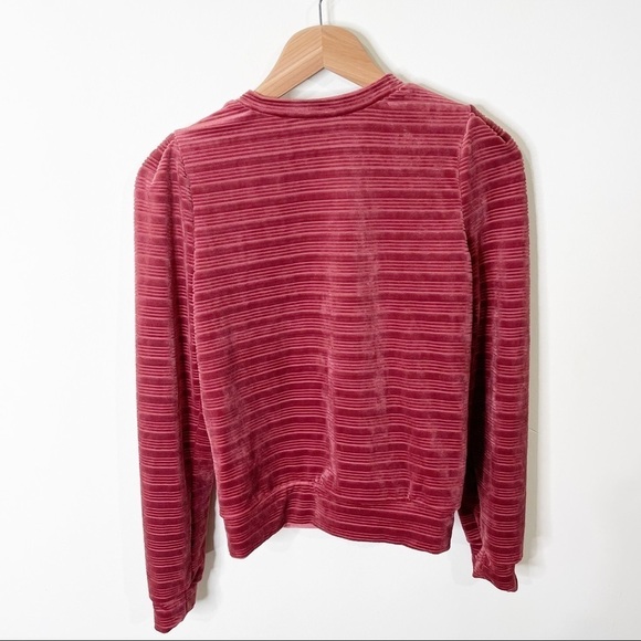 Heartloom Sangria Rust Somi Velvet Sweatshirt Top Size Size XS - Picture 6 of 7